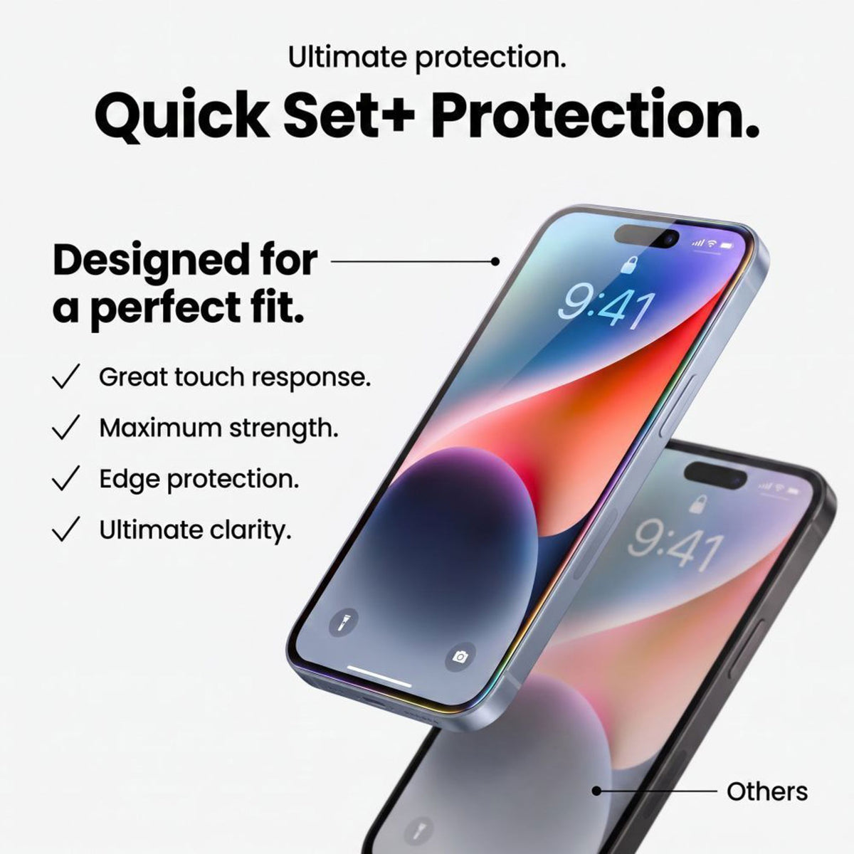 Samsung Galaxy S26 FE Tech-Protect Quick Set+ Beskyttelsesglass - 2 stk - Gjennomsiktig