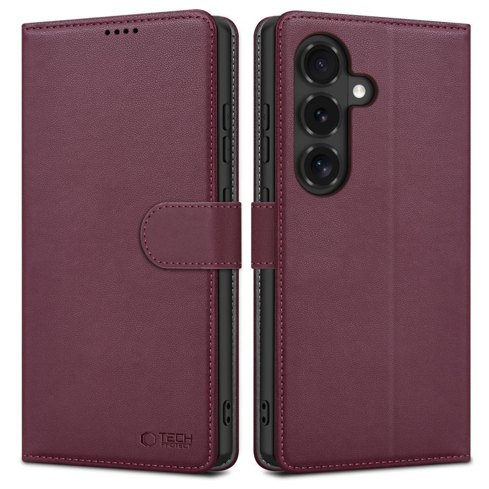 Samsung Galaxy S26 FE Tech-Protect Wallet Flip Deksel m. Kortholder - Rød