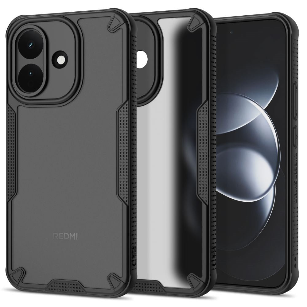 Xiaomi Redmi Note 17 Pro (5G) Tech-Protect Rugged Shield Deksel - Matt Svart