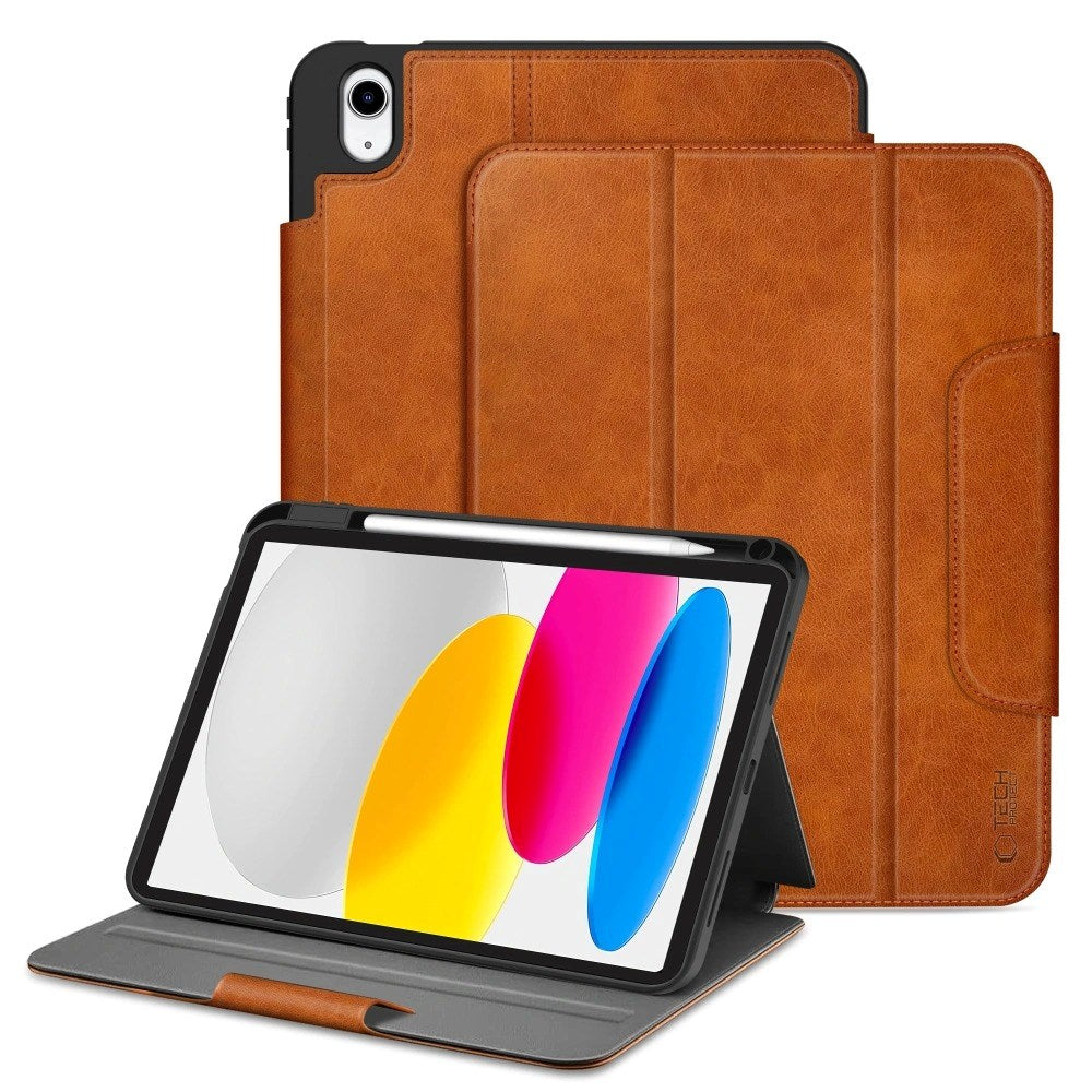 iPad 11" (2025) / 10.9" (2024 / 2022) Tech-Protect Fleece Flip Deksel - Brun