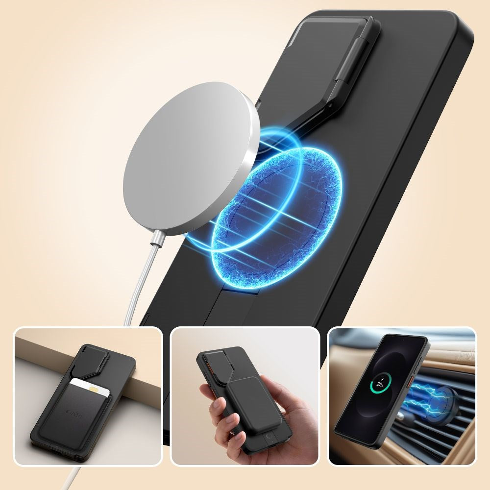 Samsung Galaxy S26 Ultra Tech-Protect Kevlar Aura Hybrid Deksel - MagSafe Kompatibel - Svart