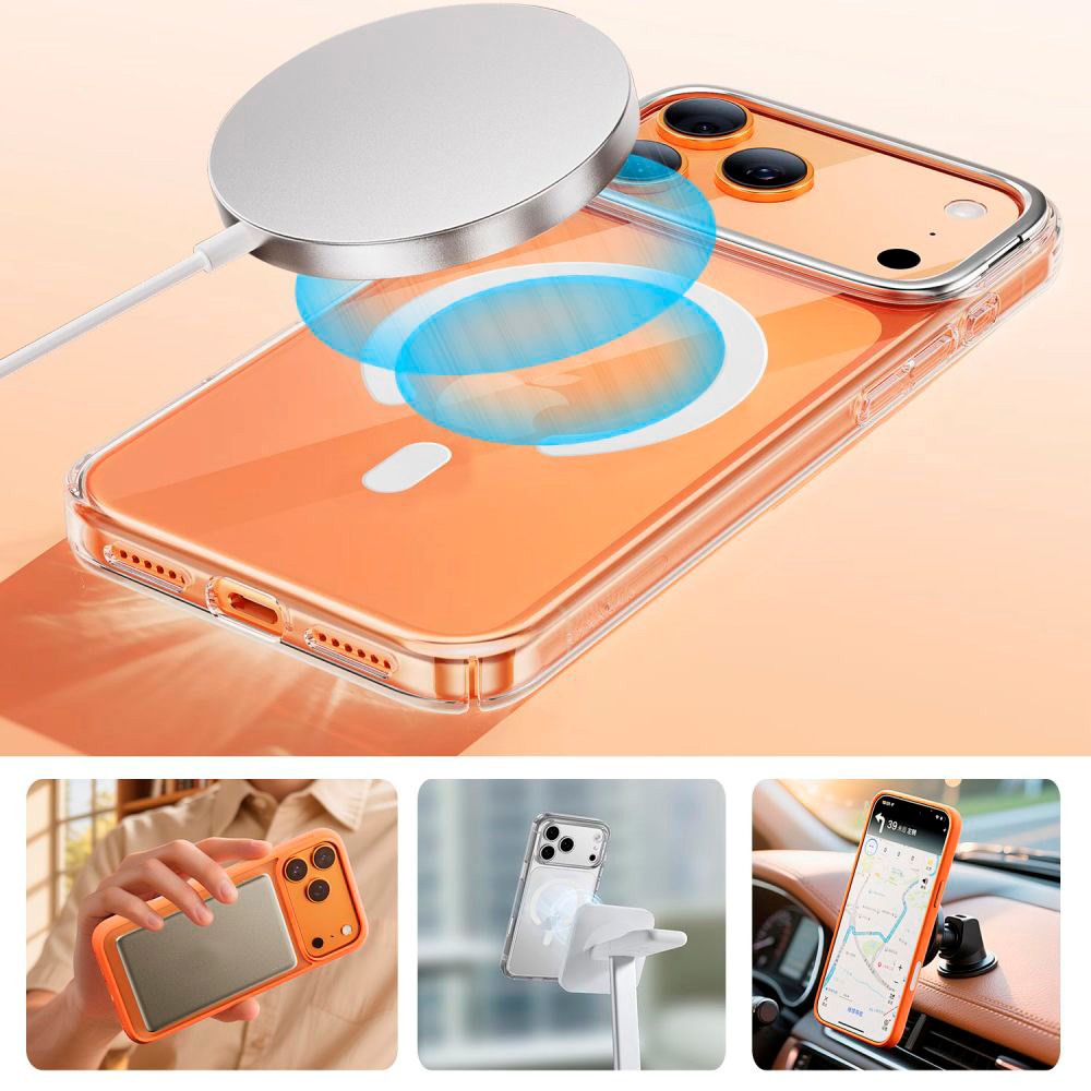 Tech-Protect Magnetisk MagSafe Ring m. Installationsramme – Hvit