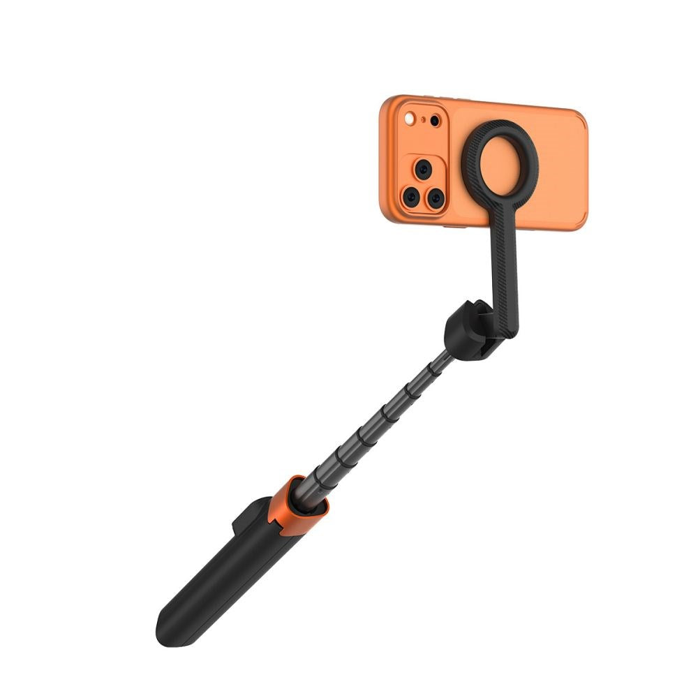 Tech-Protect L10S Bluetooth Tripod Selfie Stick – MagSafe Kompatibel – Svart / Oransje