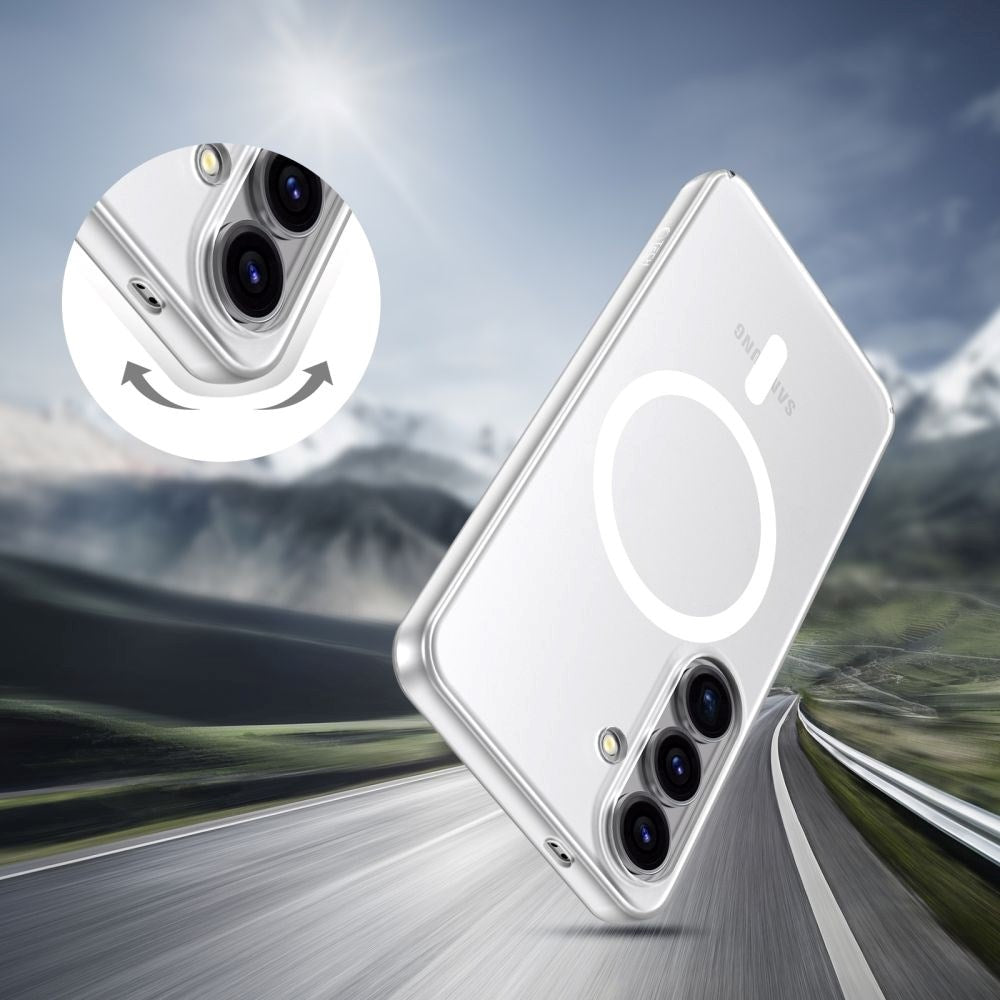 Samsung Galaxy S25 Tech-Protect MagSlim Deksel - MagSafe Kompatibel - Matt Hvit