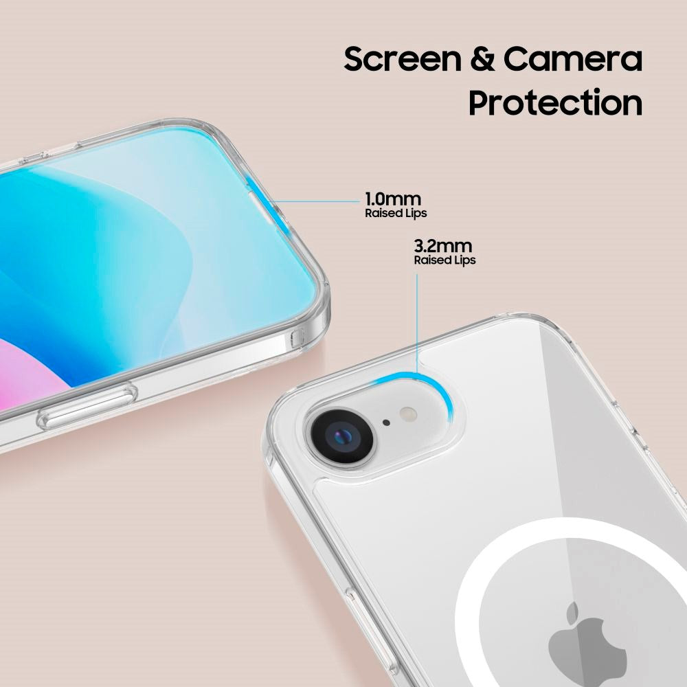 iPhone 16e Tech-Protect Flexair Hybrid Deksel - MagSafe Kompatibel - Gjennomsiktig