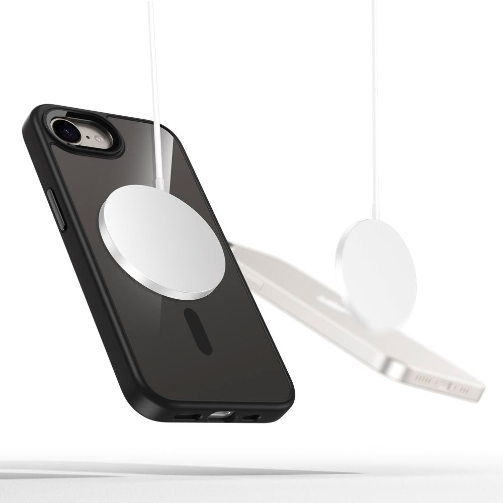 iPhone 16e Tech-Protect Magmat Deksel - MagSafe Kompatibel - Gjennomsiktig / Svart