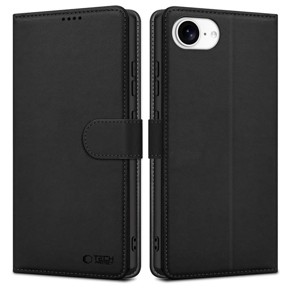 iPhone 16e Tech-Protect Wallet m. Pung - Svart