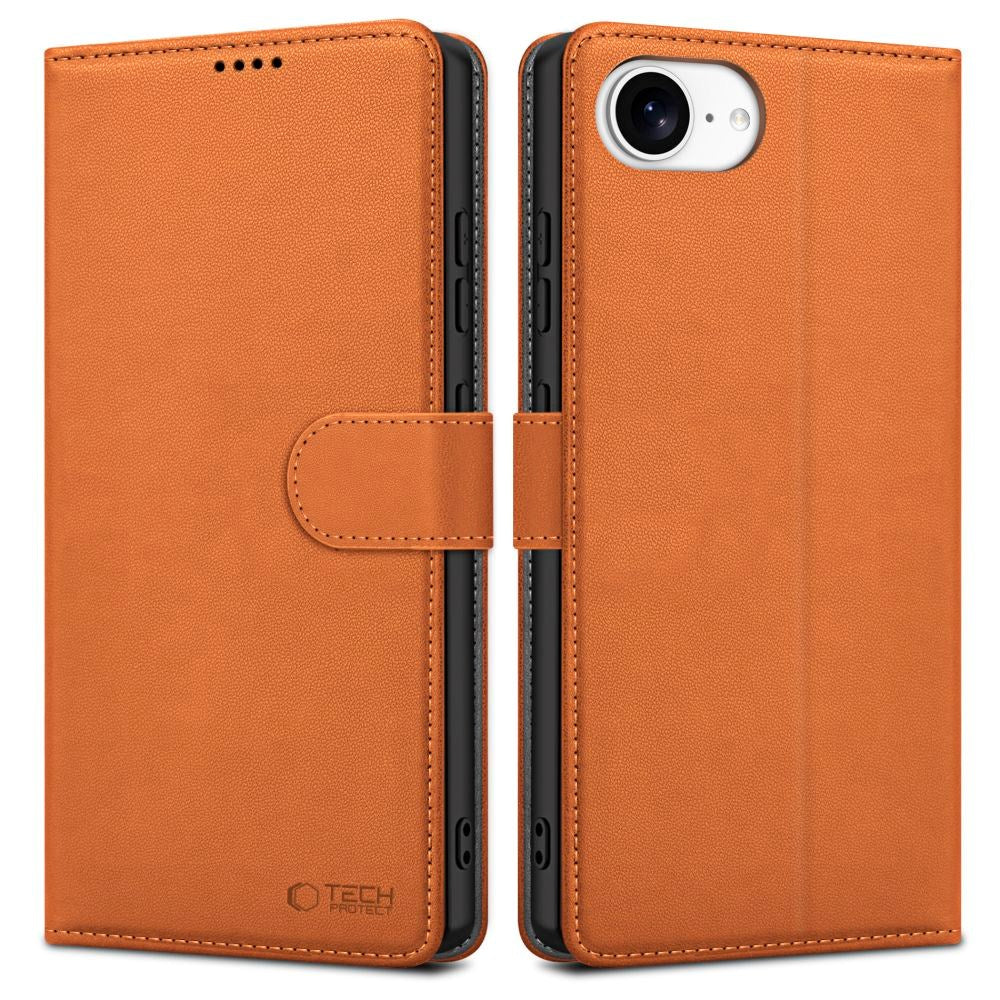 iPhone 16e Tech-Protect Wallet m. Pung - Brun
