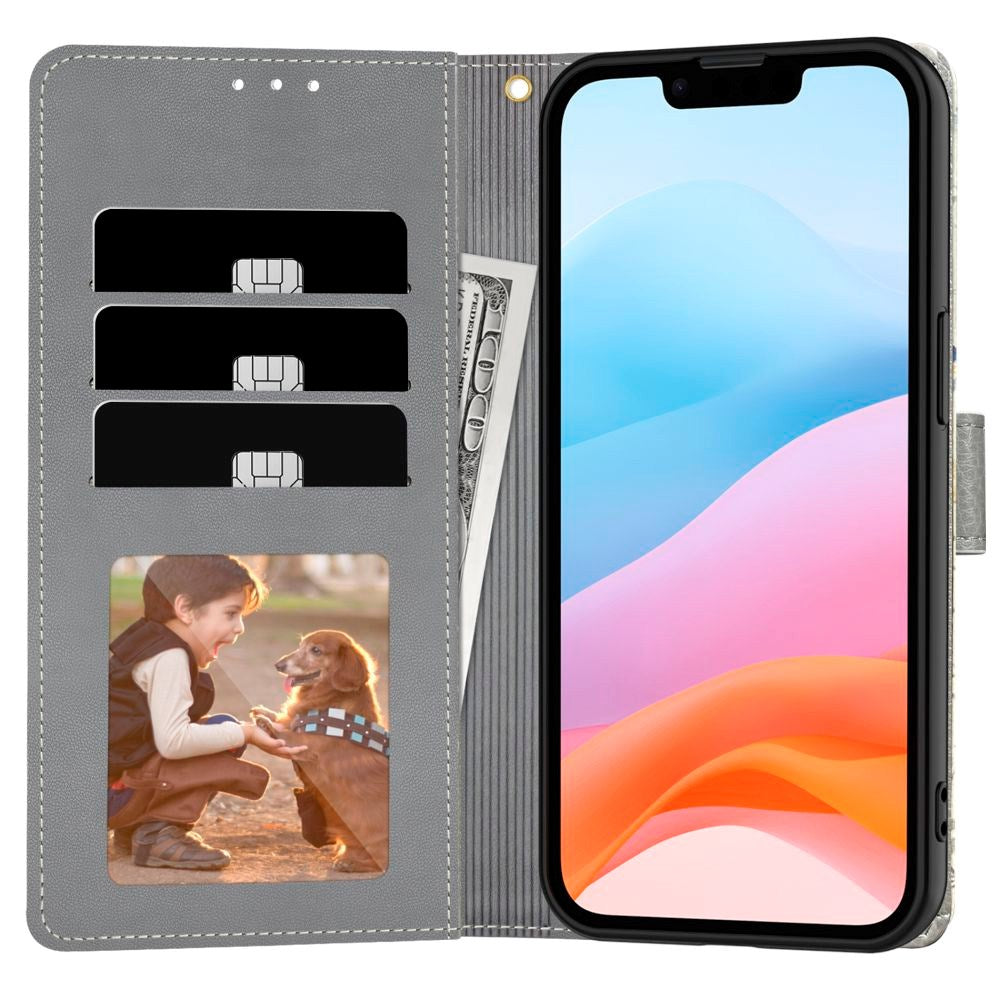 iPhone 16e Tech-Protect Wallet m. Pung - Blomst