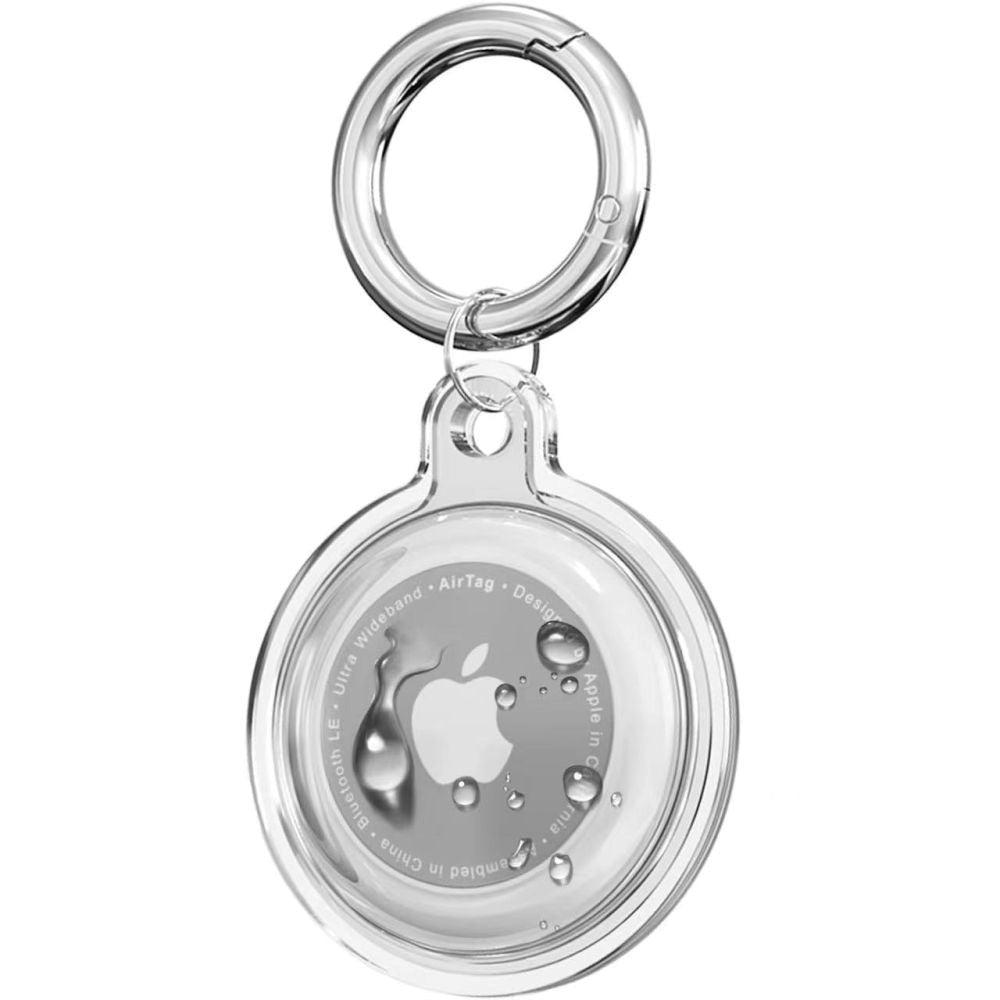 Tech-Protect AirTag Icon Deksel med Karabinkrok - 4 stk. - Gjennomsiktig