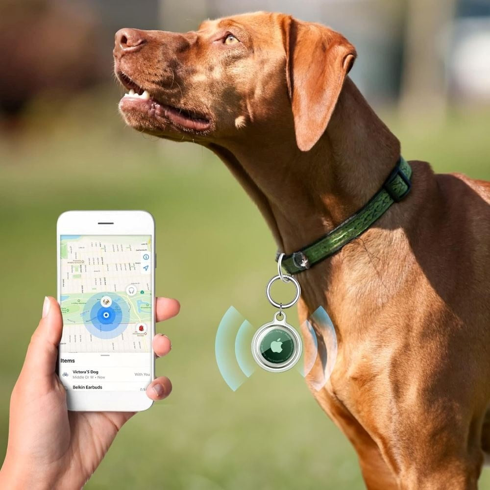 Tech-Protect AirTag Icon Deksel med Karabinkrok - 4 stk. - Gjennomsiktig