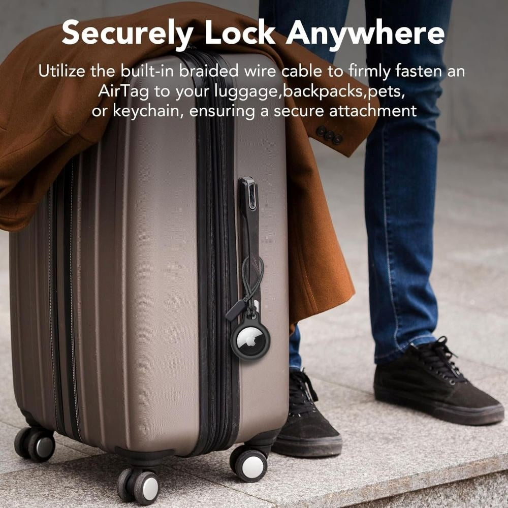 Tech-Protect Apple Airtag Rough Chain Holder med Streng - 2 stk. - Svart