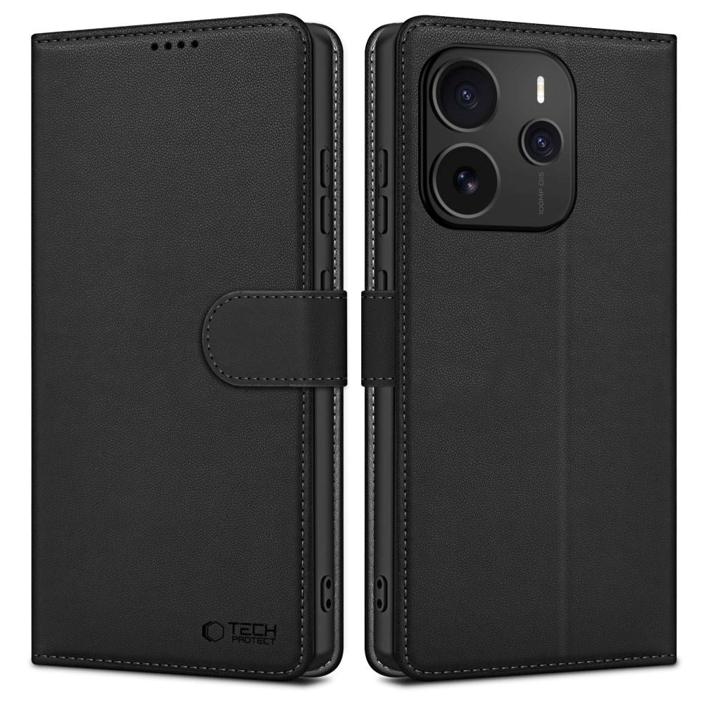 Xiaomi Redmi Note 14 (5G) Tech-Protect Wallet m. Pung - Svart