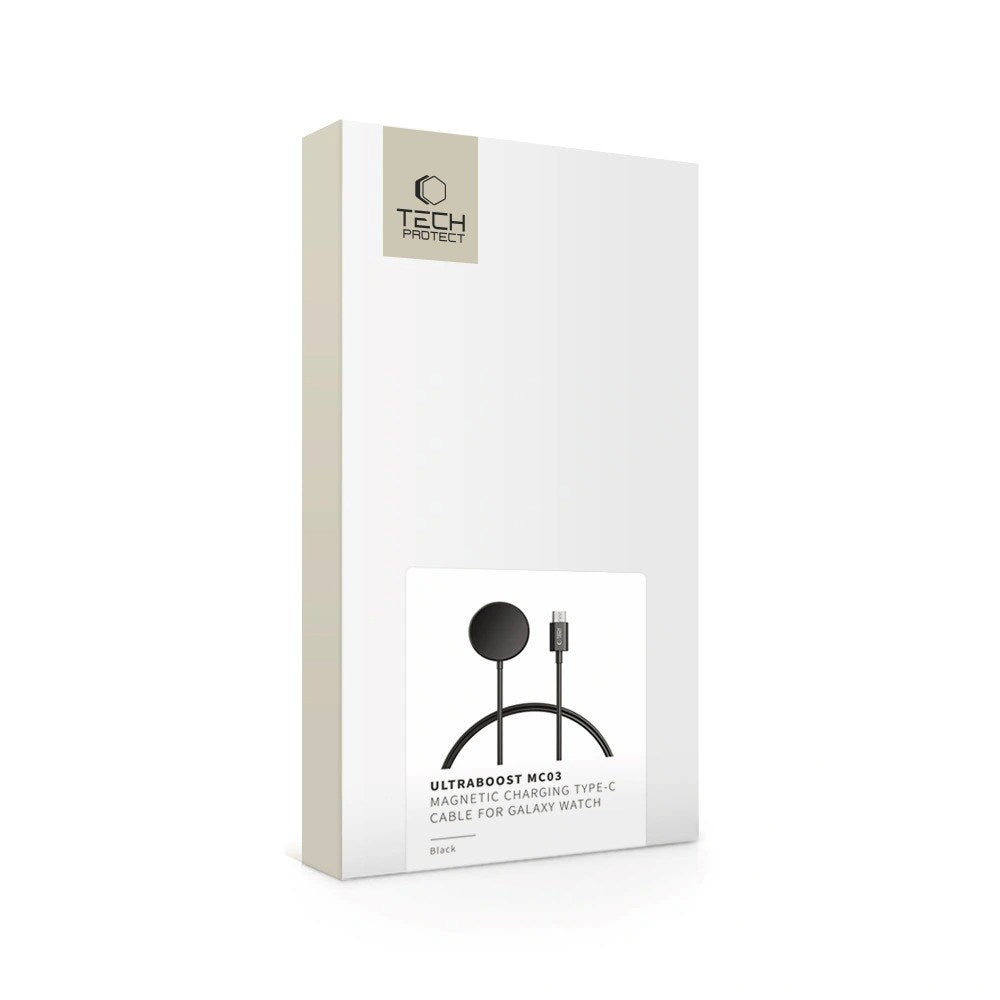 Tech-Protect MC03 Samsung Galaxy Watch USB-C Trådløs Lader 2.5W - 1m - Svart
