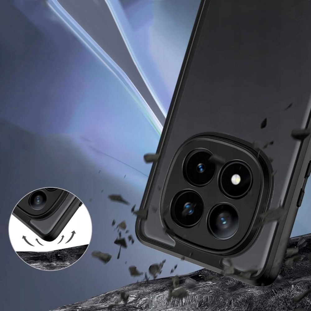 Xiaomi Redmi Note 14 Pro (5G) Tech-Protect MagMat Plast Deksel - Gjennomsiktig / Svart