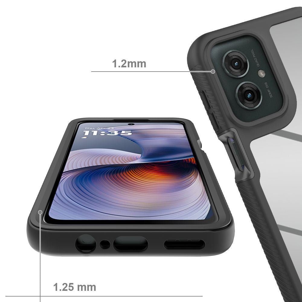 Motorola Moto G55 Tech-Protect Defense Deksel m. Hybrid Glass - Gjennomsiktig / Svart