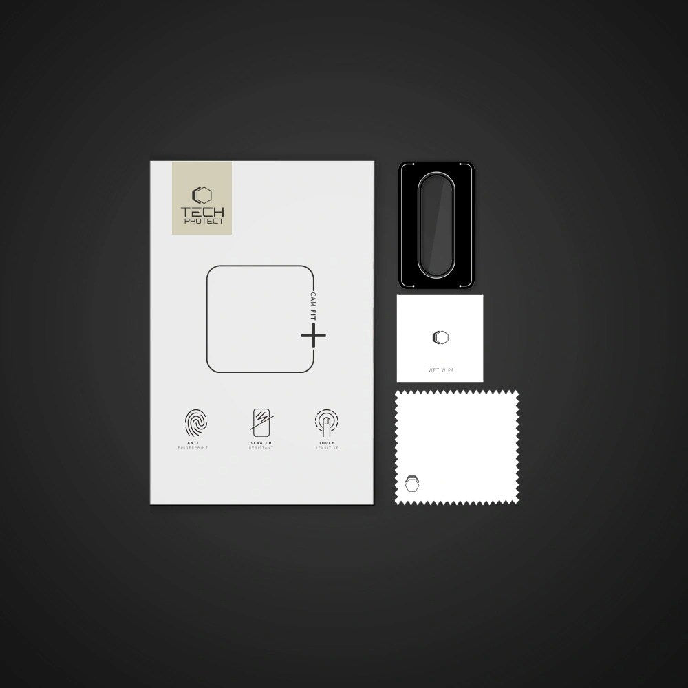 Samsung Galaxy A36 (5G) / A56 (5G) Tech-Protect Camring Fit+ Kameralinsebeskyttelse - Gjennomsiktig / Svart Kant