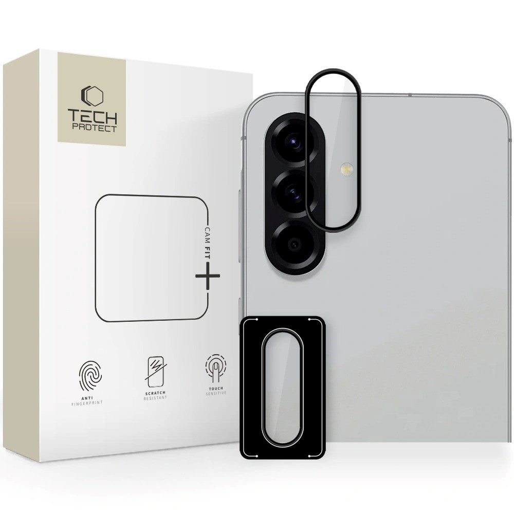 Samsung Galaxy A36 (5G) / A56 (5G) Tech-Protect Camring Fit+ Kameralinsebeskyttelse - Gjennomsiktig / Svart Kant