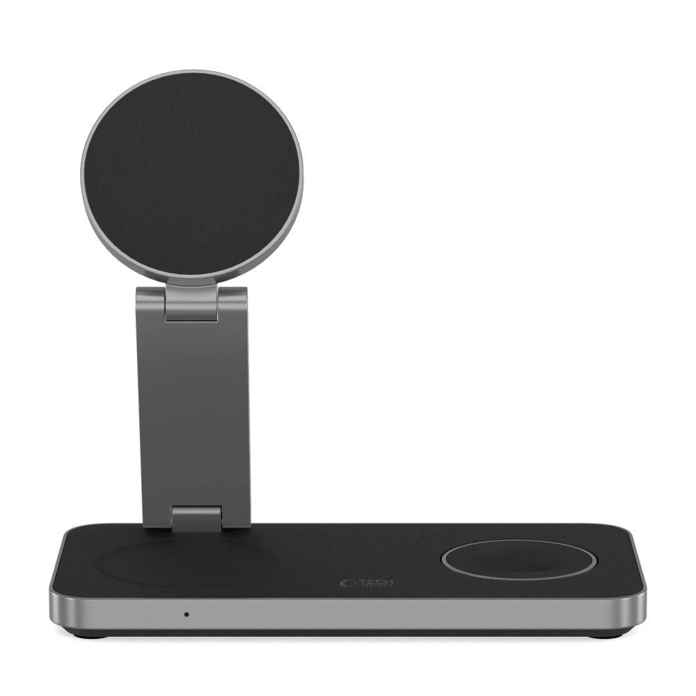 Tech-Protect 3-i-1 Magnetisk Trådløs Lader - MagSafe Kompatibel - 15W - Svart