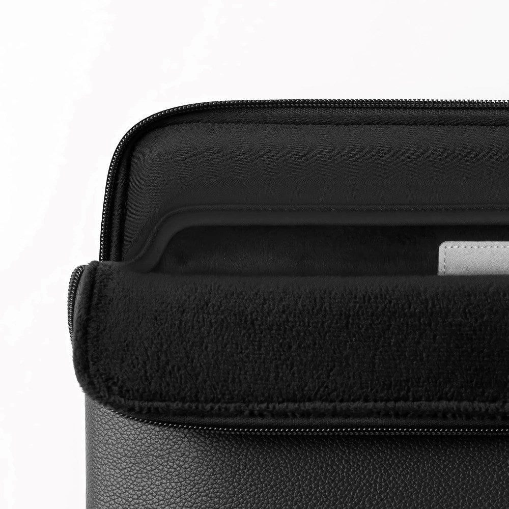Tech-Protect MacBook / Laptop 15-16" Kunstskinn Sleeve med Fôret Innside - Black