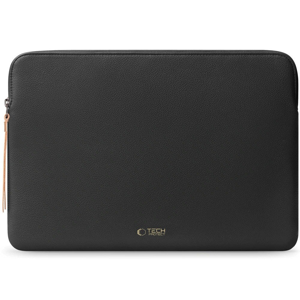 Tech-Protect MacBook / Laptop 15-16" Kunstskinn Sleeve med Fôret Innside - Black