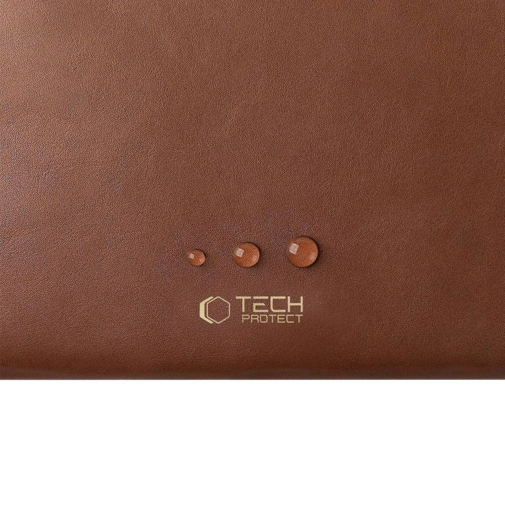 Tech-Protect MacBook / Laptop 15-16" Kunstskinn Sleeve med Fôret Innside - Brown