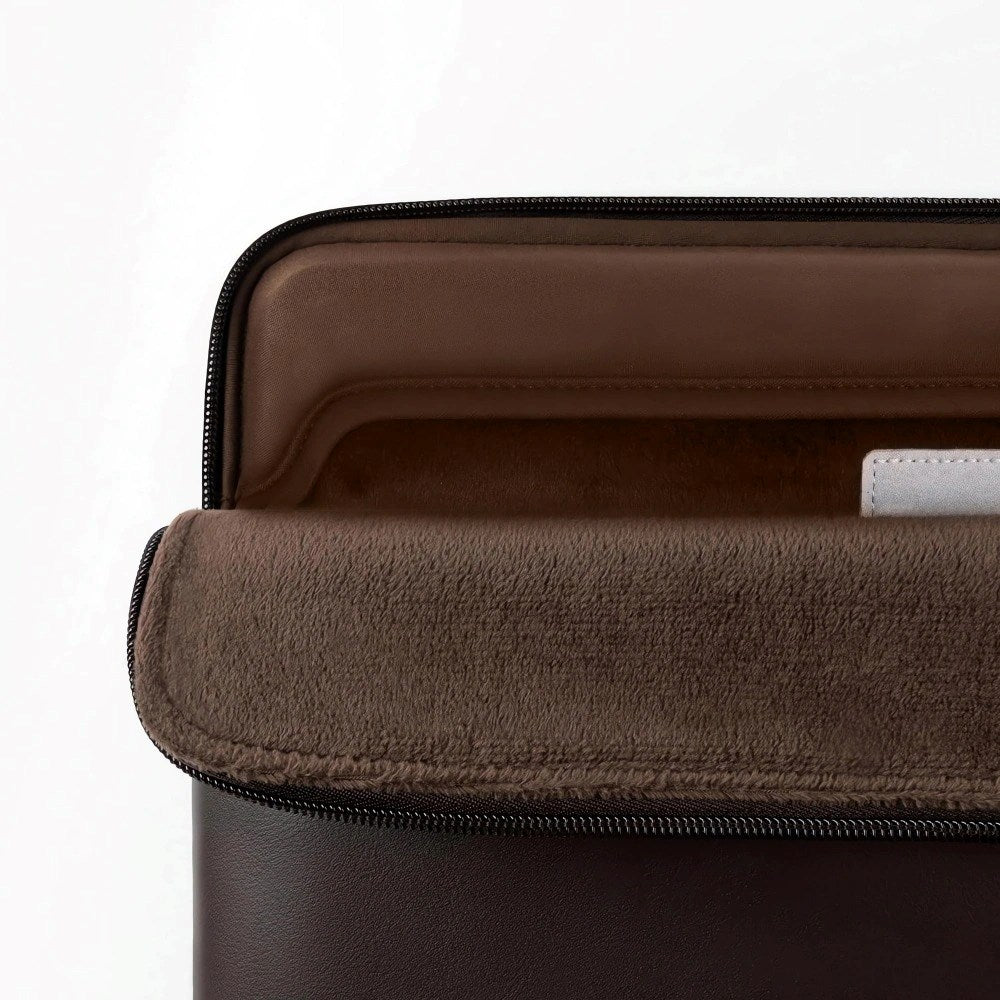Tech-Protect MacBook / Laptop 15-16" Kunstskinn Sleeve med Fôret Innside - Chocolate