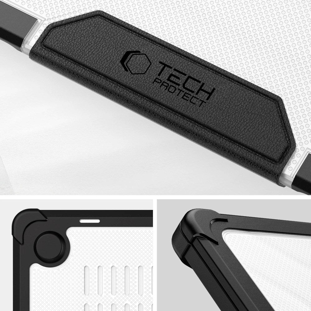MacBook Air 13" M2 / M3 / M4 (2022 - 2025) Tech-Protect SmartShell Pro Deksel - Svart / Gjennomsiktig
