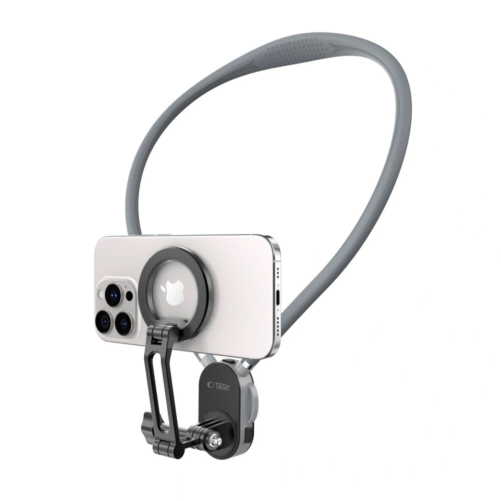 Tech-Protect Magnetisk Halsstropp for Mobil / GoPro Kamera / DJI Kamera - MagSafe Kompatibel - Grå