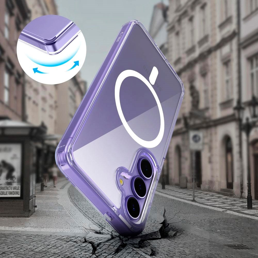 Samsung Galaxy S25 Edge Tech-Protect Flexair Hybrid Deksel - MagSafe Kompatibel - Gjennomsiktig