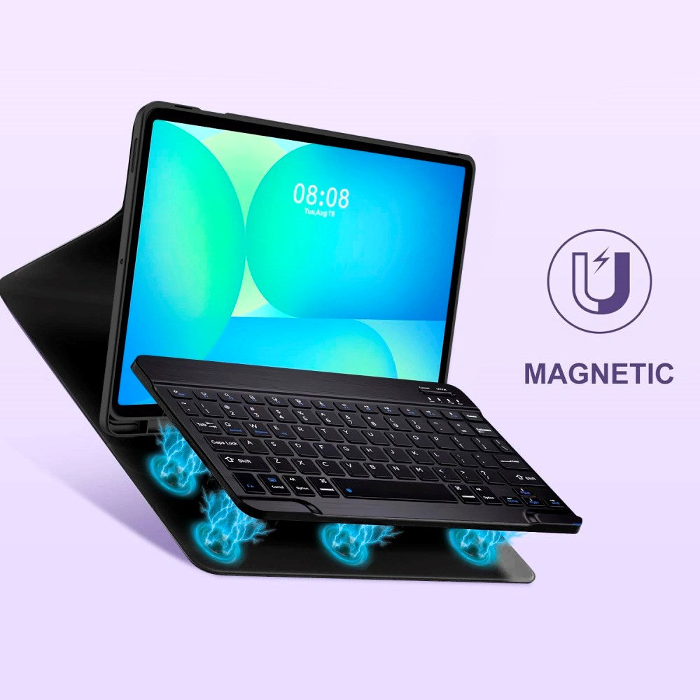 Samsung Galaxy Tab S10 FE+ (Plus) Tech-Protect Deksel med Engelsk Tastatur - Svart