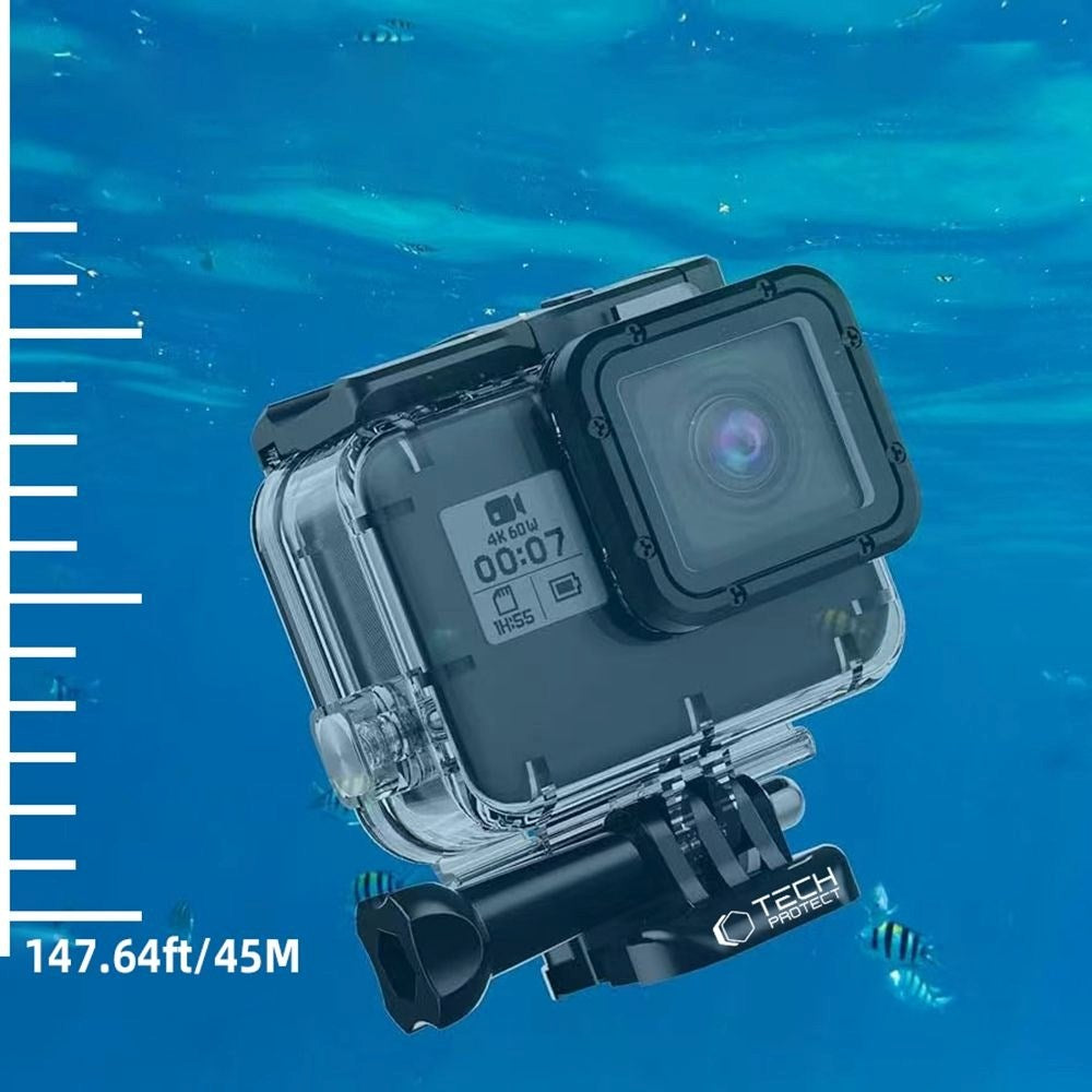 Tech-Protect GA200 Vanntett Deksel GoPro Hero 5 / 6 / 7 - Gjennomsiktig