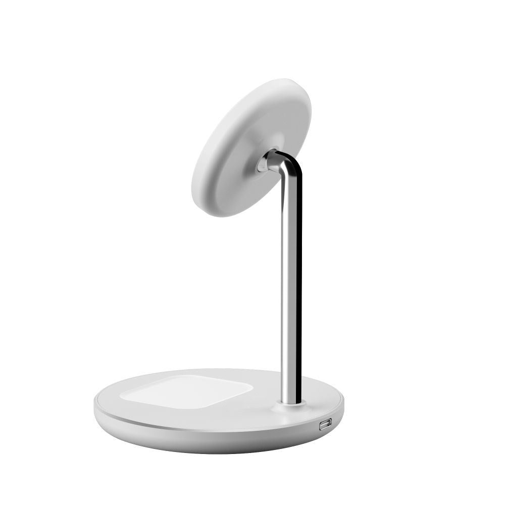 Tech-Protect 2i1 Magnetisk MagSafe Trådløs Lader Qi15W-A39 - Hvit