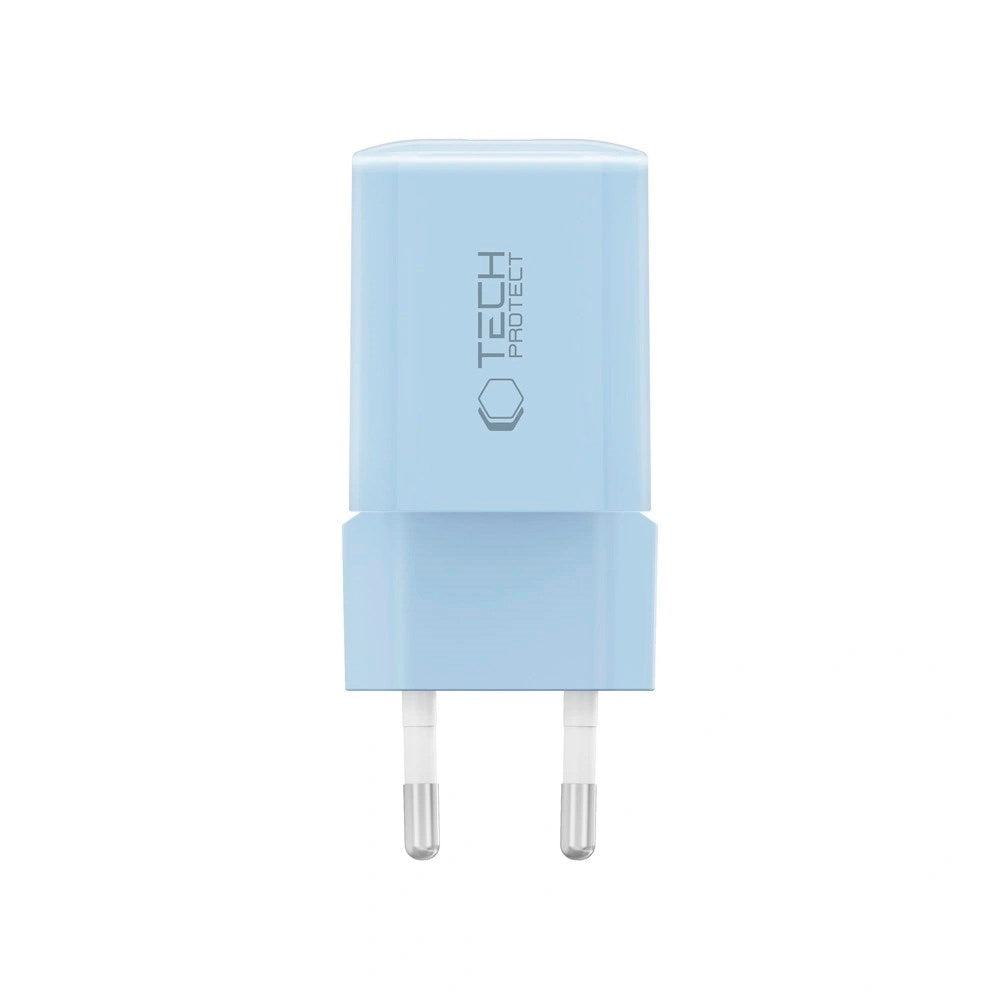 Tech-Protect 33W Vegglader m. 1x USB-A & 1x USB-C - Blå