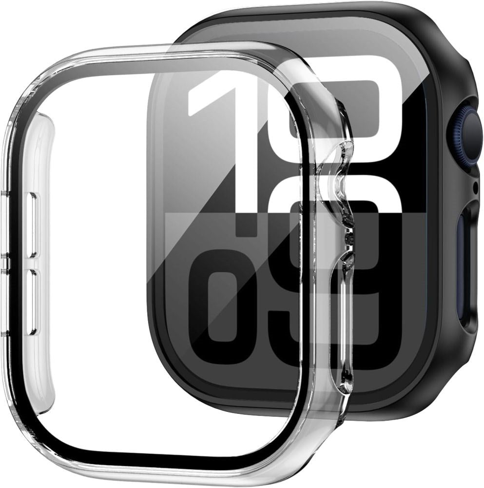Apple Watch 11 / 10 Tech-Protect DEFENSE360 Smartwatch-deksel med skjermbeskytter - 46mm - Gjennomsiktig
