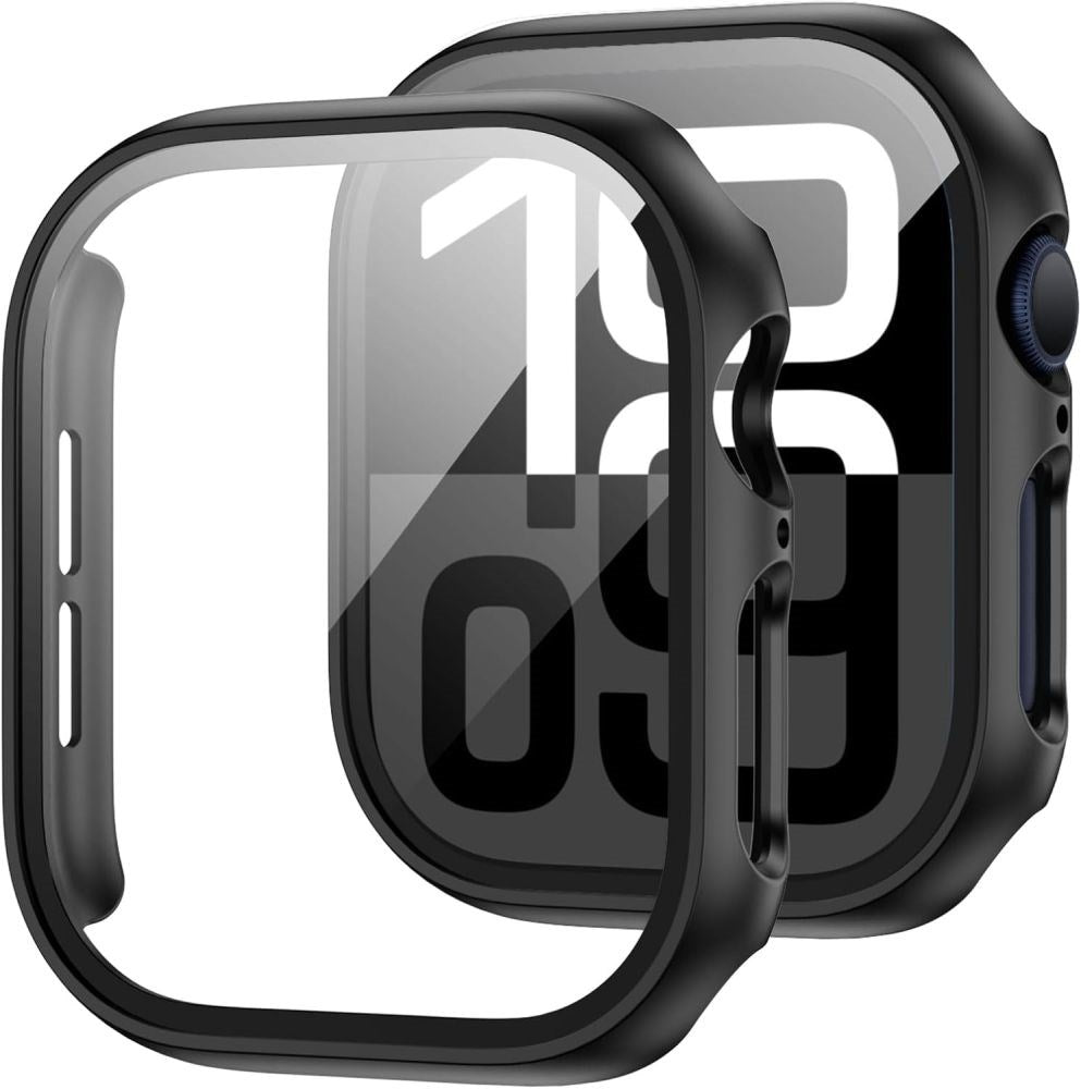 Apple Watch 11 / 10 Tech-Protect DEFENSE360 Smartwatch-deksel med skjermbeskytter - 46mm - Svart