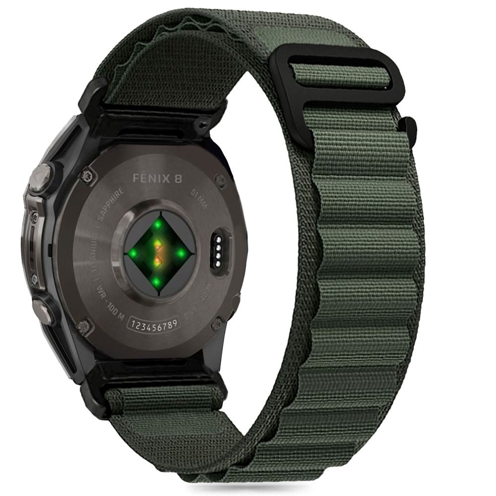 Universal Garmin 26mm QuickFit Tech-Protect Nylon Pro Rem - Mørkegrønn