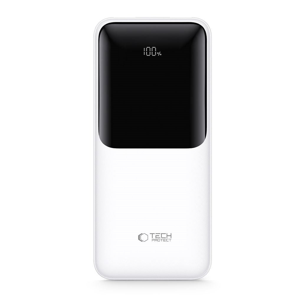Tech-Protect Powerbank 10000mAh – Rask lading med 22.5W - Hvit