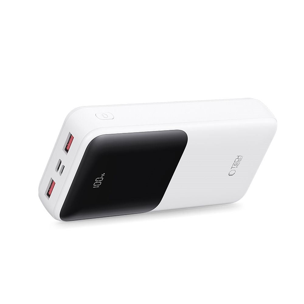 Tech-Protect Powerbank 20000mAh – Rask lading med 22.5W - Hvit