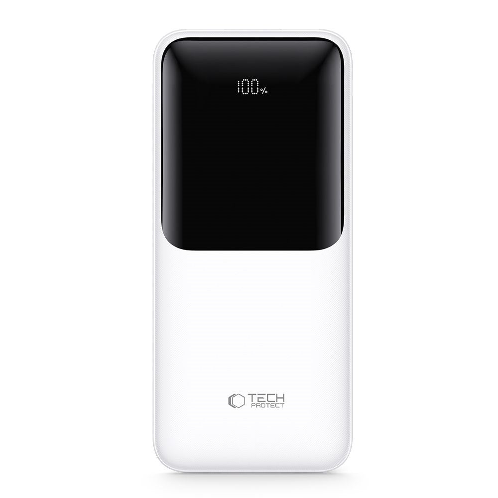Tech-Protect Powerbank 20000mAh – Rask lading med 22.5W - Hvit