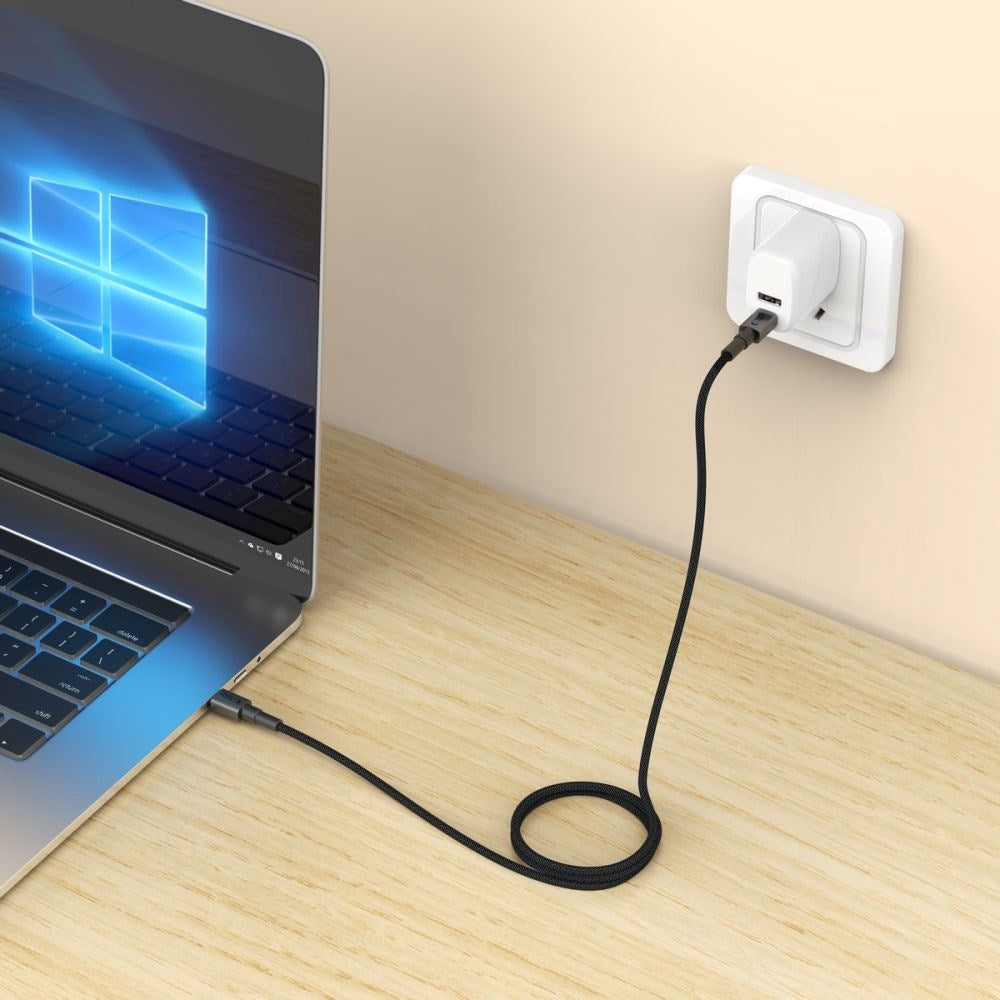 Tech-Protect Ultraboost DNA PD 60W/3A USB-C til USB-C-Kabel 25 cm - Svart / Mørkegrå