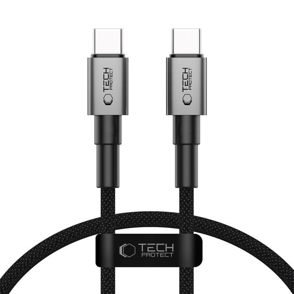 Tech-Protect Ultraboost DNA PD 100W/5A USB-C til USB-C-Kabel 25 cm - Svart / Mørkegrå