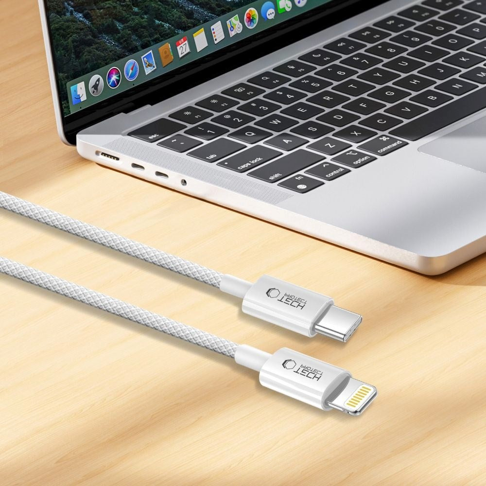 Tech-Protect Ultraboost Lite 27W / 3A Lightning til USB-C-Kabel 1m - Grå
