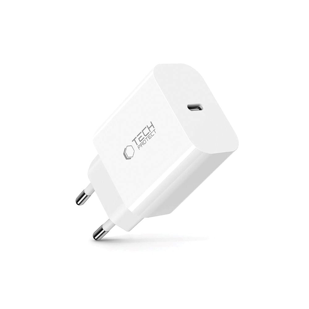 Tech-Protect Charger PD 20W USB-C Vegglader - Hvit