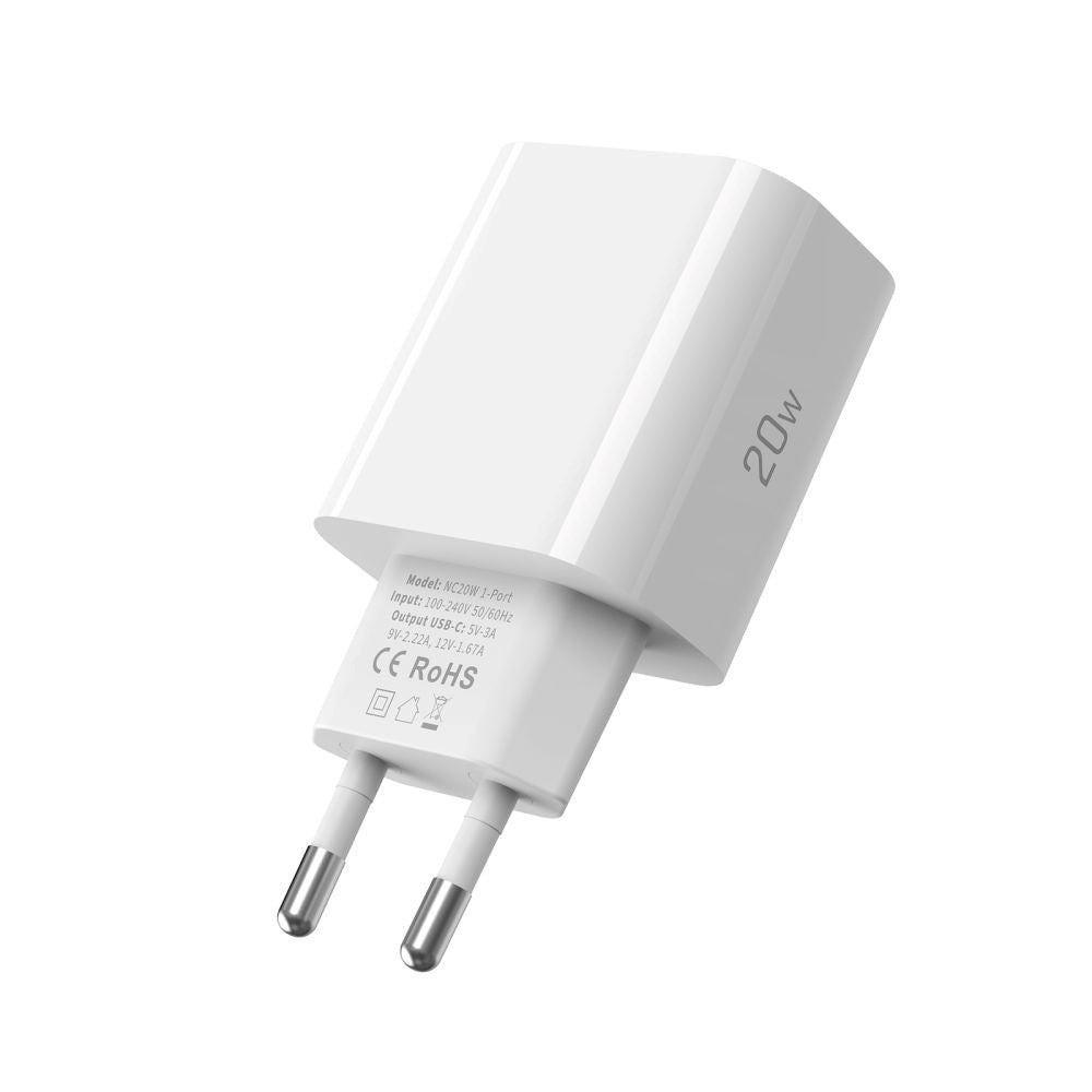 Tech-Protect Charger PD 20W USB-C Vegglader - Hvit