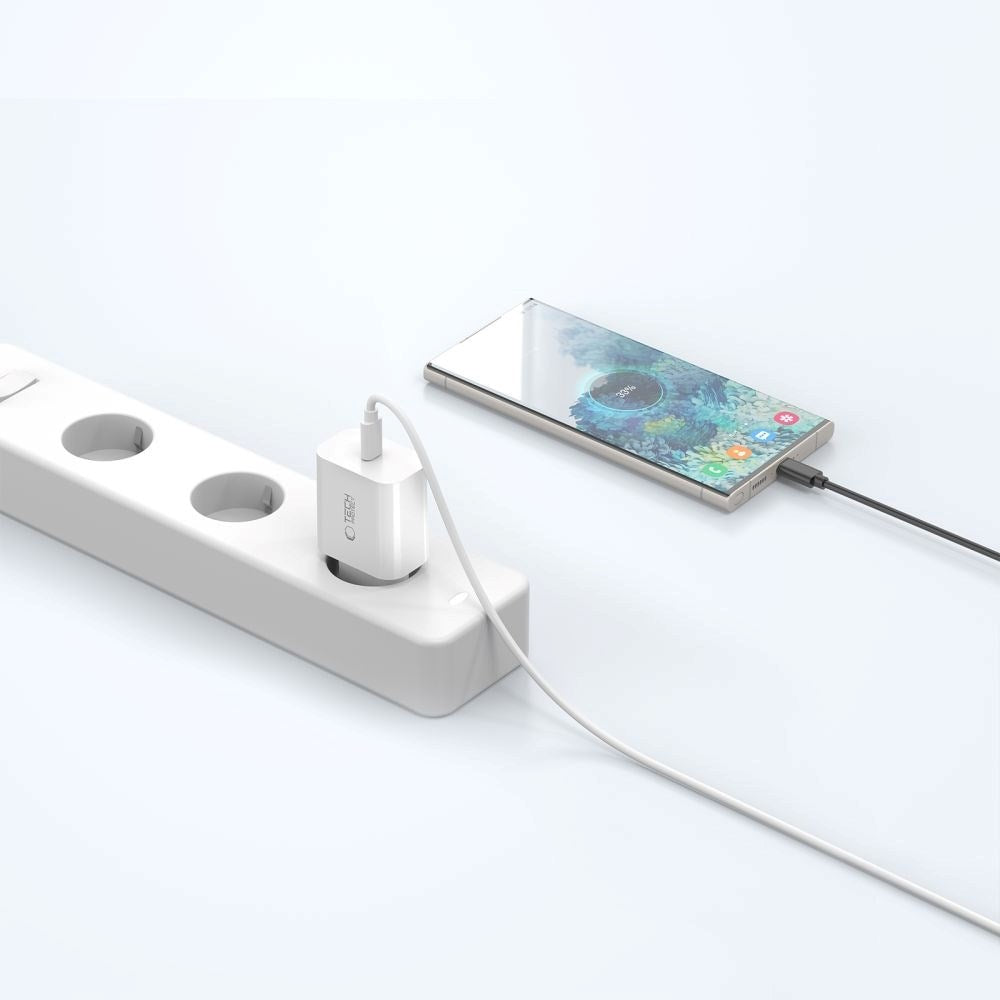 Tech-Protect Charger PD 20W USB-C Vegglader - Hvit