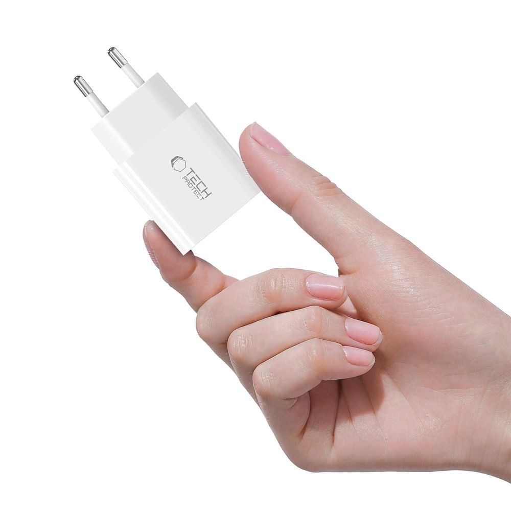 Tech-Protect Charger PD 20W USB-C Vegglader - Hvit