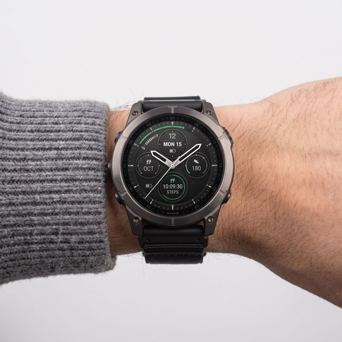 Universal Garmin 22mm QuickFit Tech-Protect Classic Nylon Reim - Svart