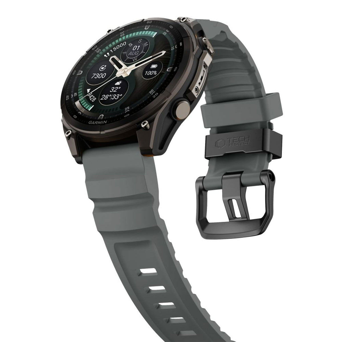 Universal Garmin 22mm QuickFit Tech-Protect Motion Klokkereim - Grå