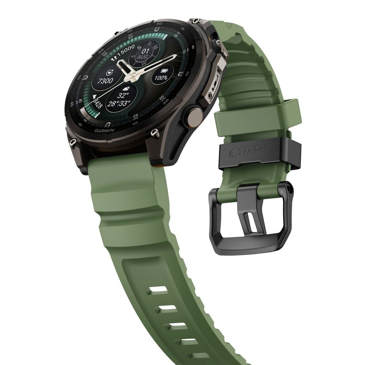 Universal Garmin 22mm QuickFit Tech-Protect Motion Klokkereim - Grønn